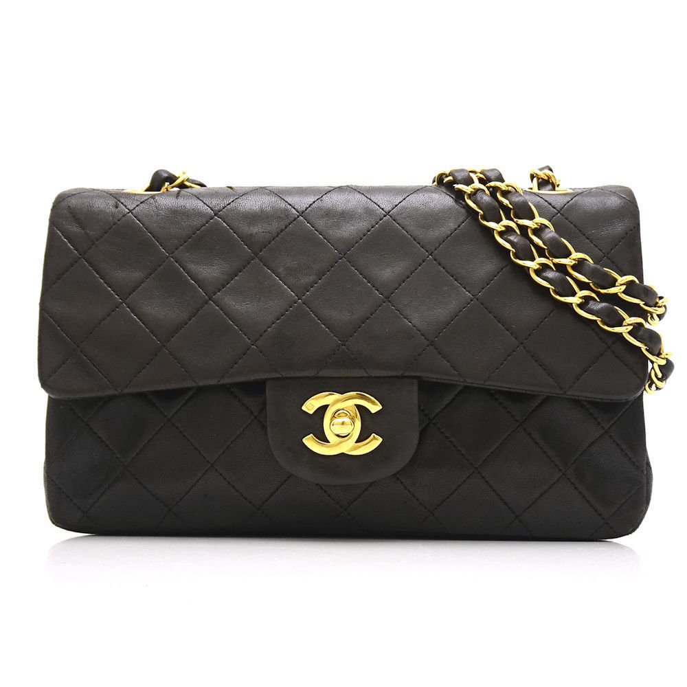 Chanel Matelasse Chain Shoulder Bag Lambskin Black